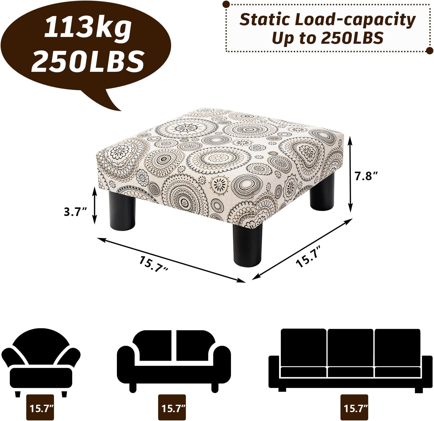 Small Foot Rest Stool Ottoman