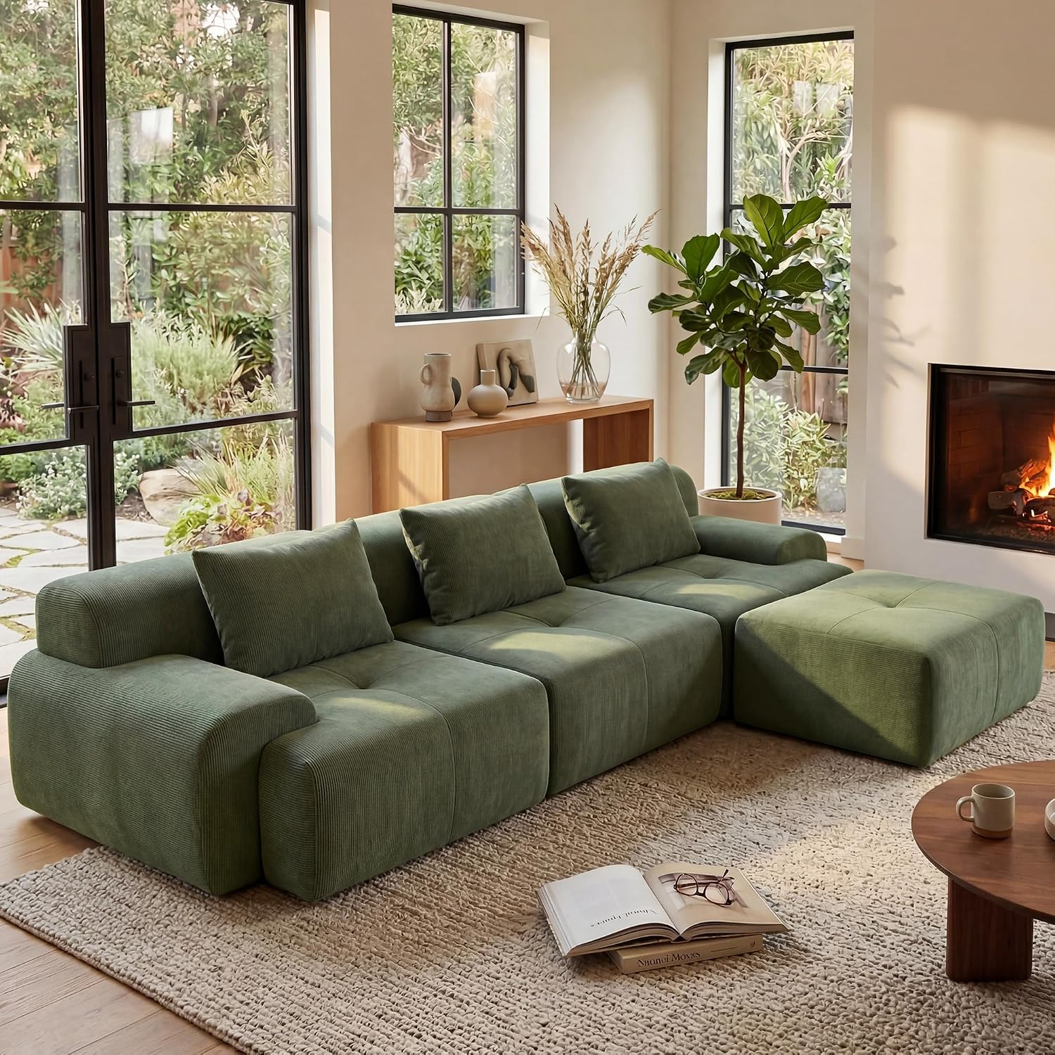 Modular Boneless Sofa,Sectional Couch for Living Room