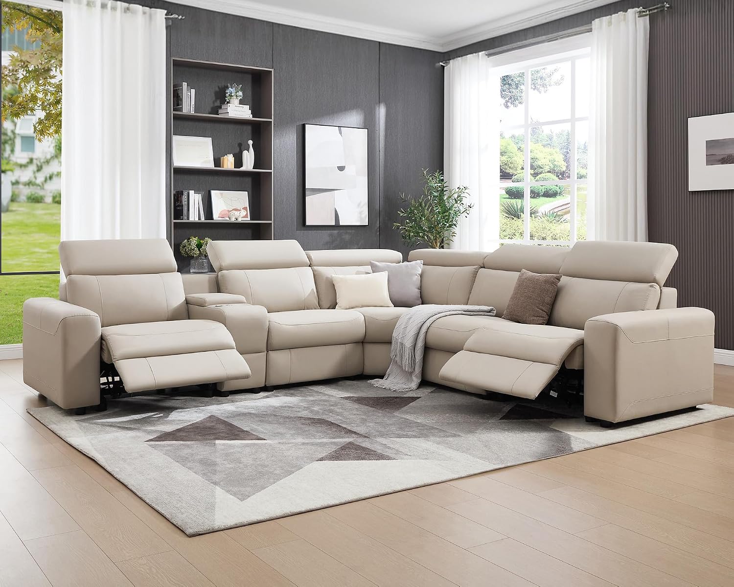Reclining Sectional, Sectional Recliner, Leather Reclining Sectional