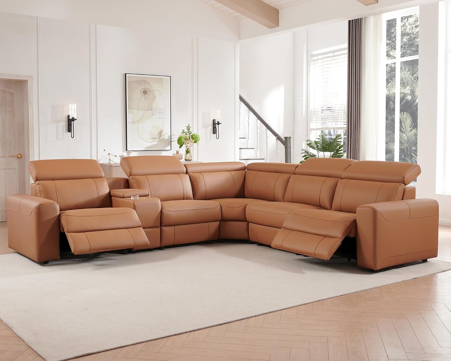 Reclining Sectional, Sectional Recliner, Leather Reclining Sectional