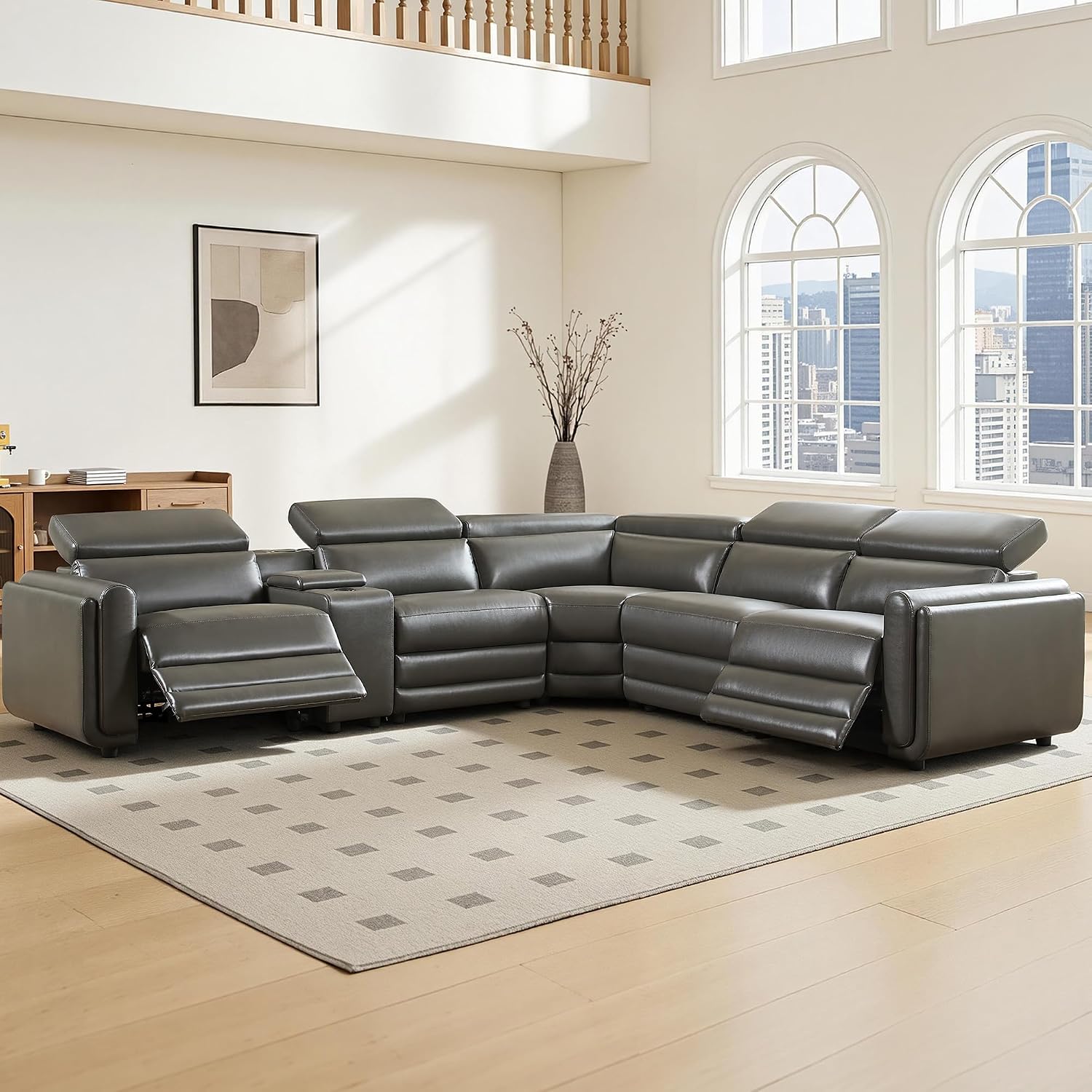 Reclining Sectional, Sectional Recliner, Leather Reclining Sectional