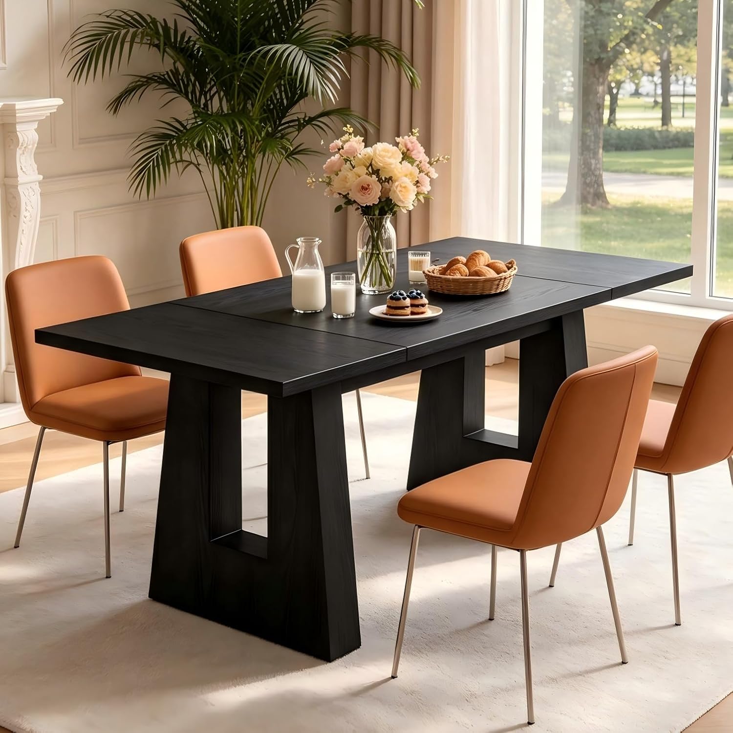Dining Table for 4-6 People, Modern Kitchen Table