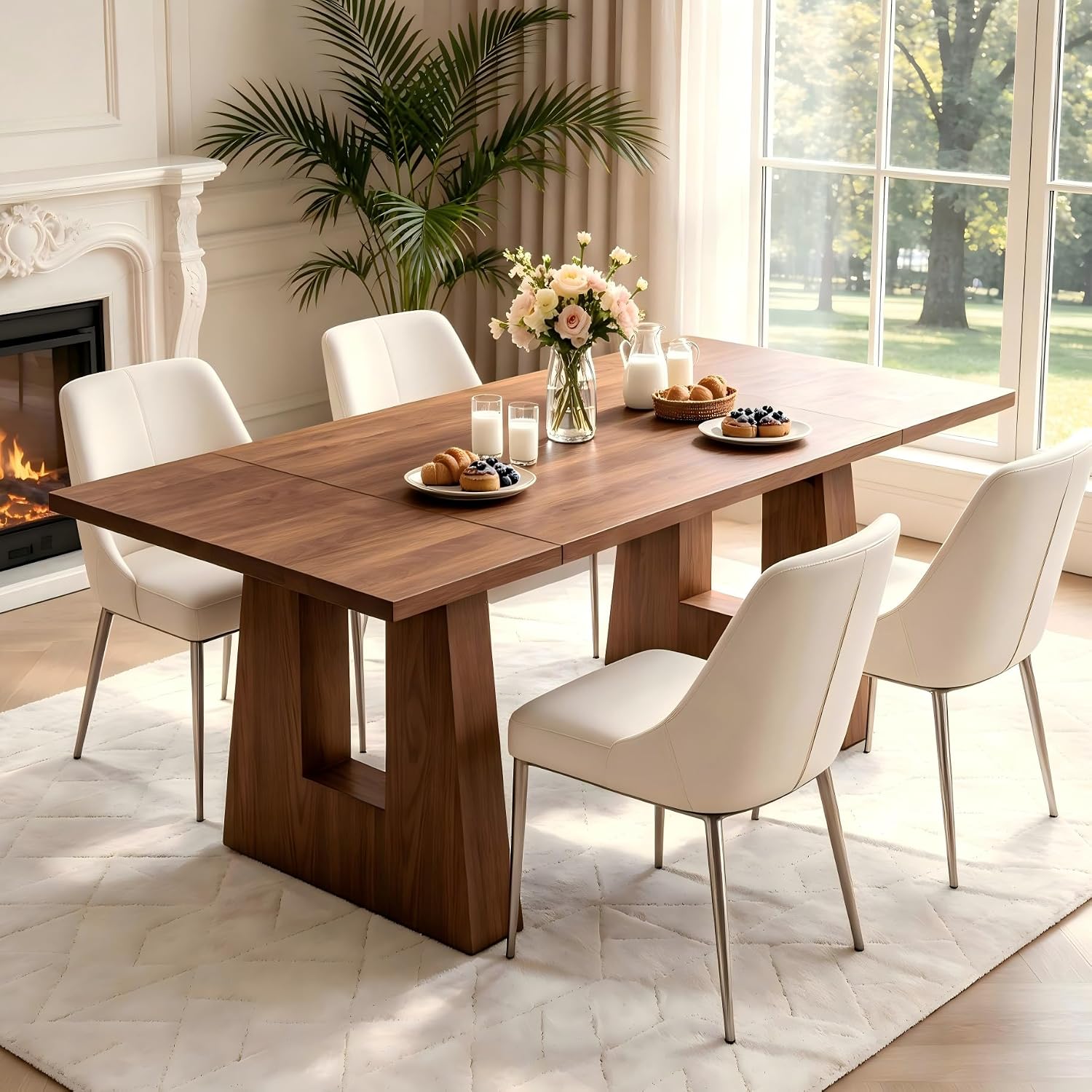 Dining Table for 4-6 People, Modern Kitchen Table