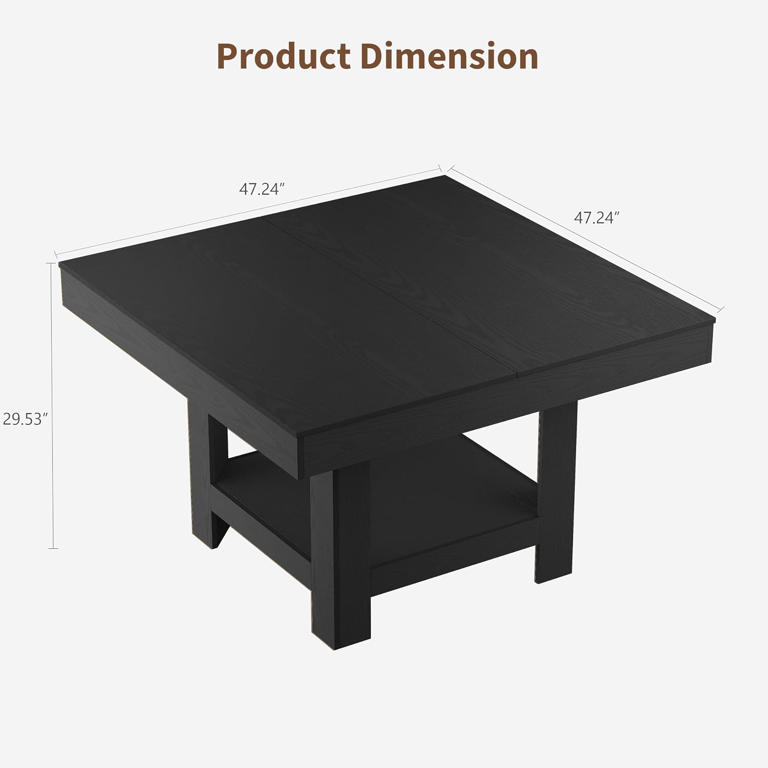 Square Dining Table with Triangular Leg