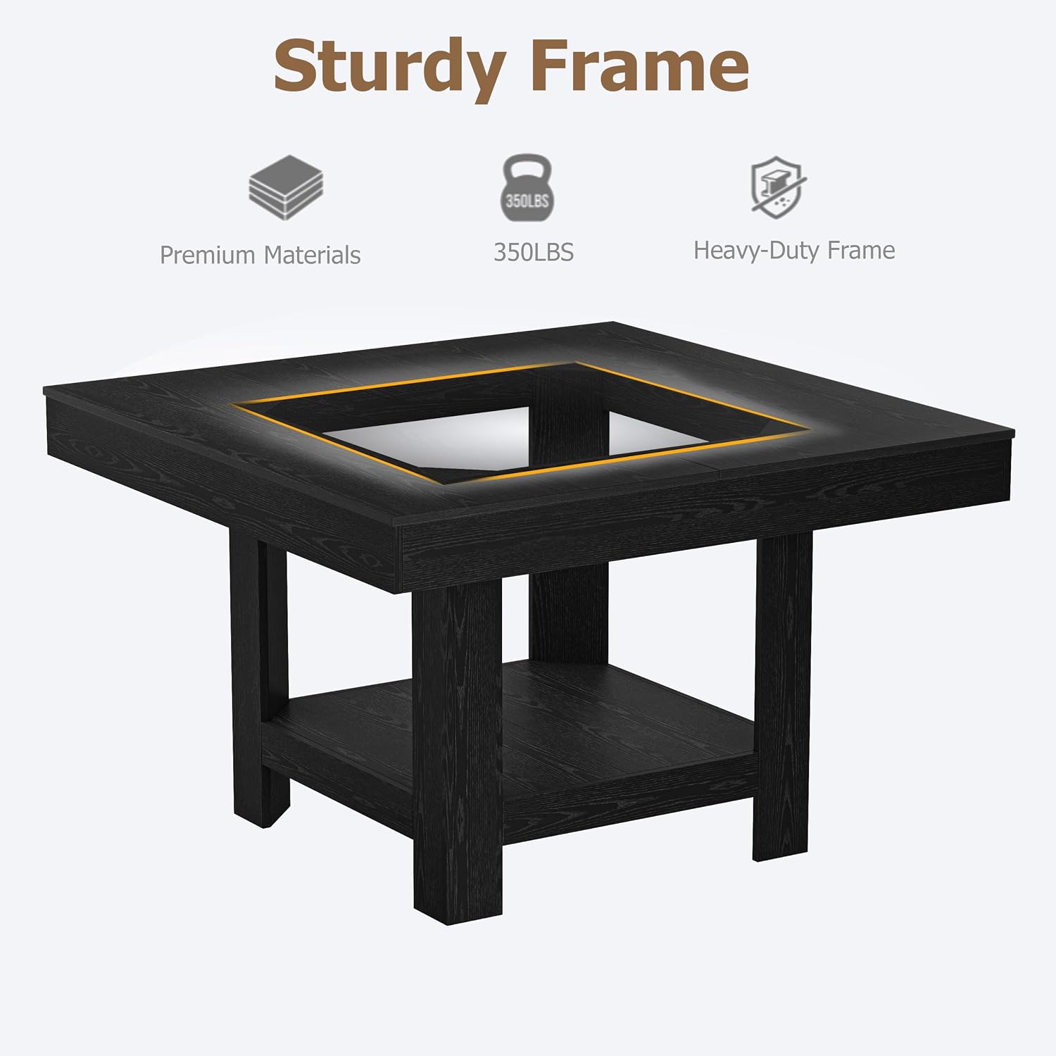 Square Dining Table with Triangular Leg