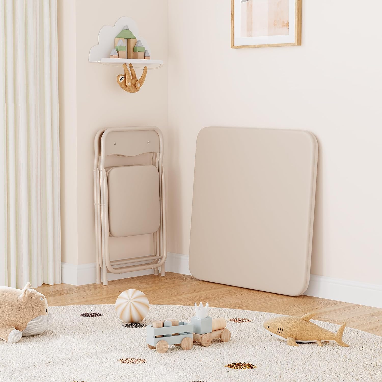 Kids Folding Table and Chair Set, Foldable & No Assembly Required