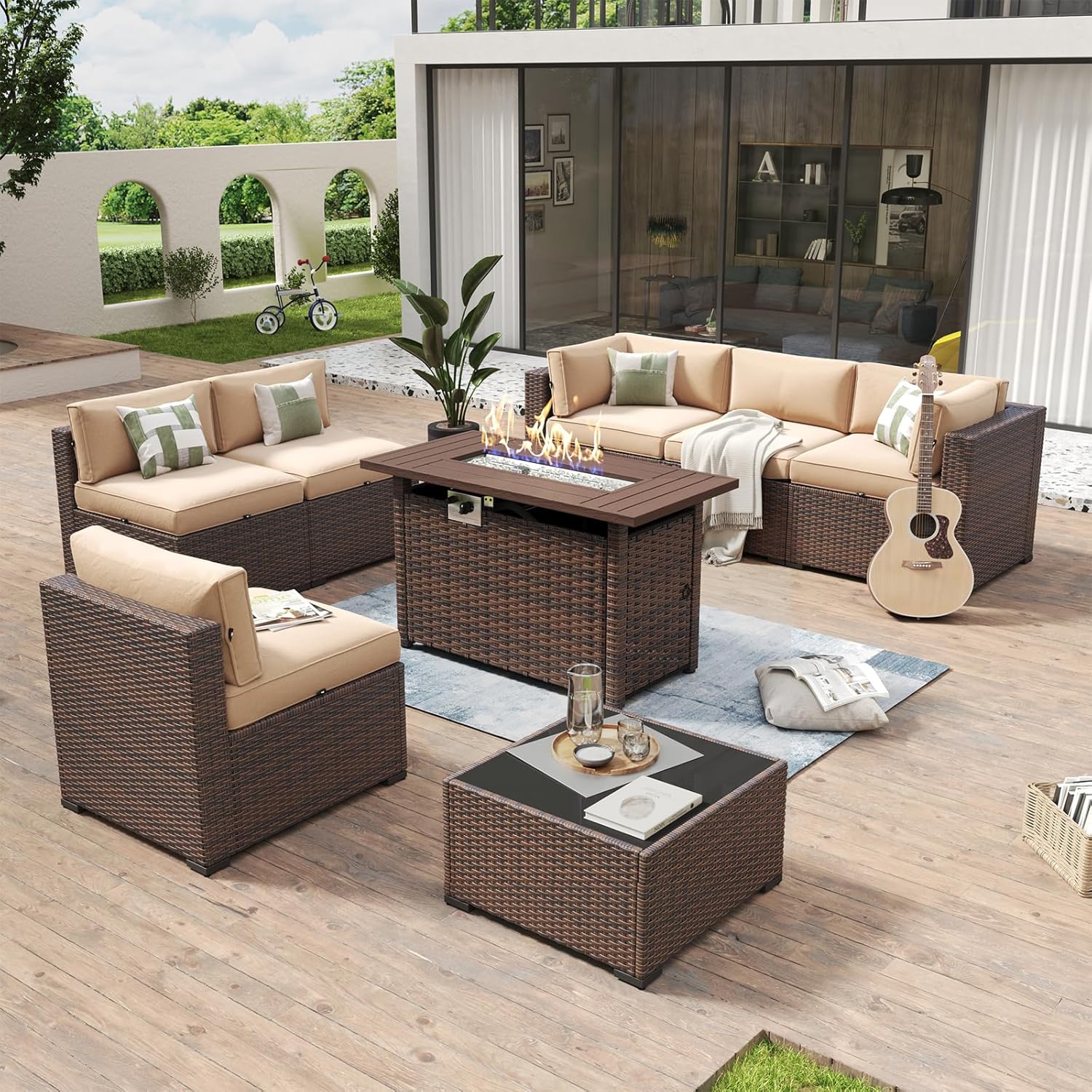 8 Piece Patio Furniture Set