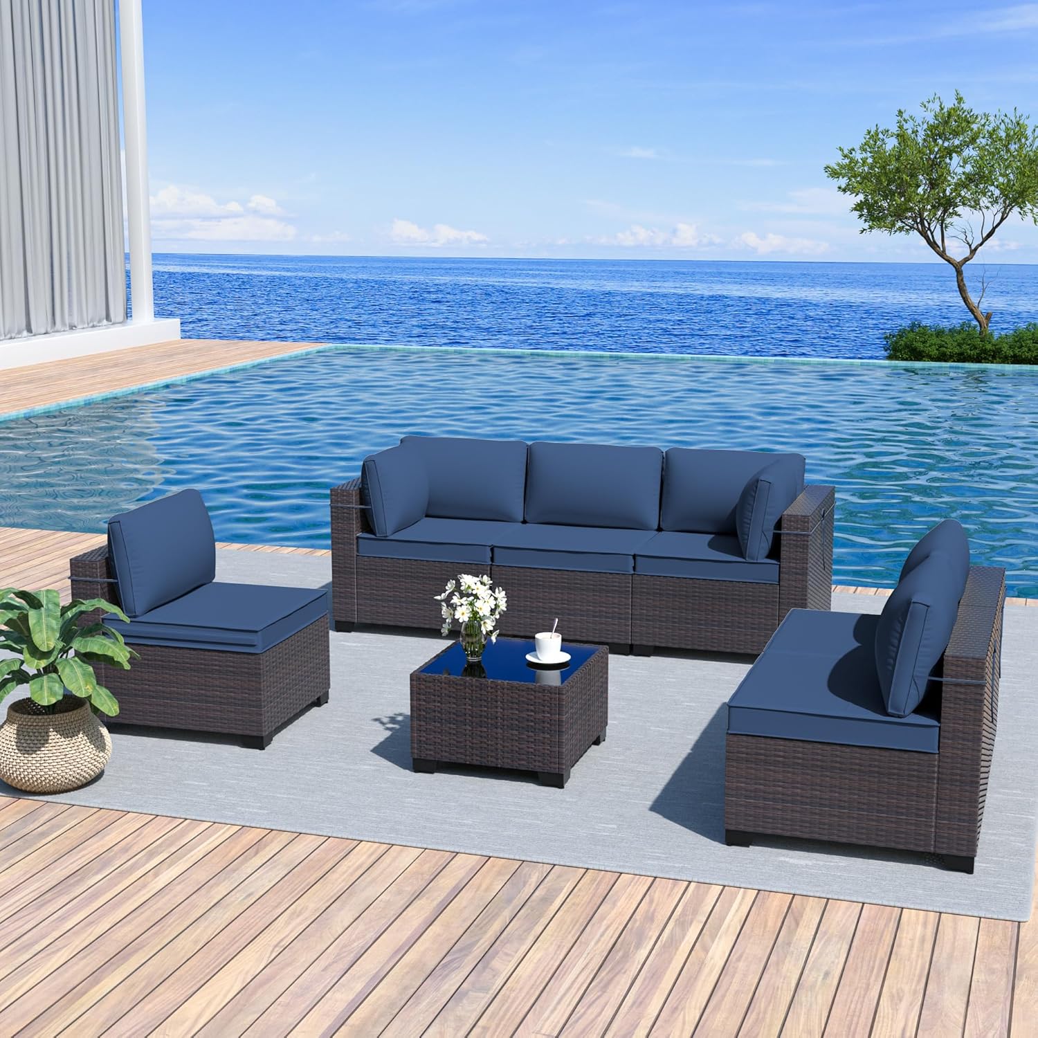 7 Pieces Patio Furniture Set