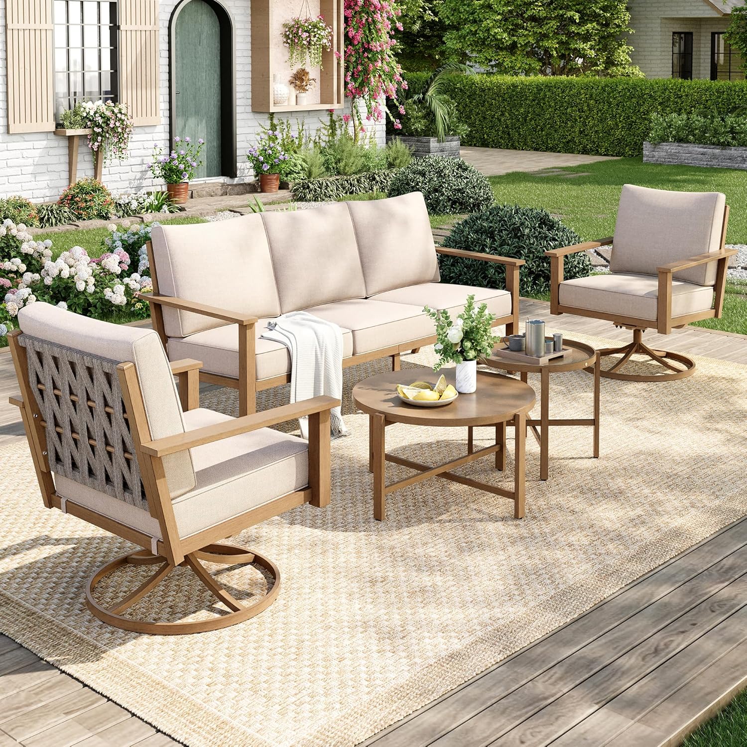 5-Piece Patio Outdoor Conversation Furniture Set