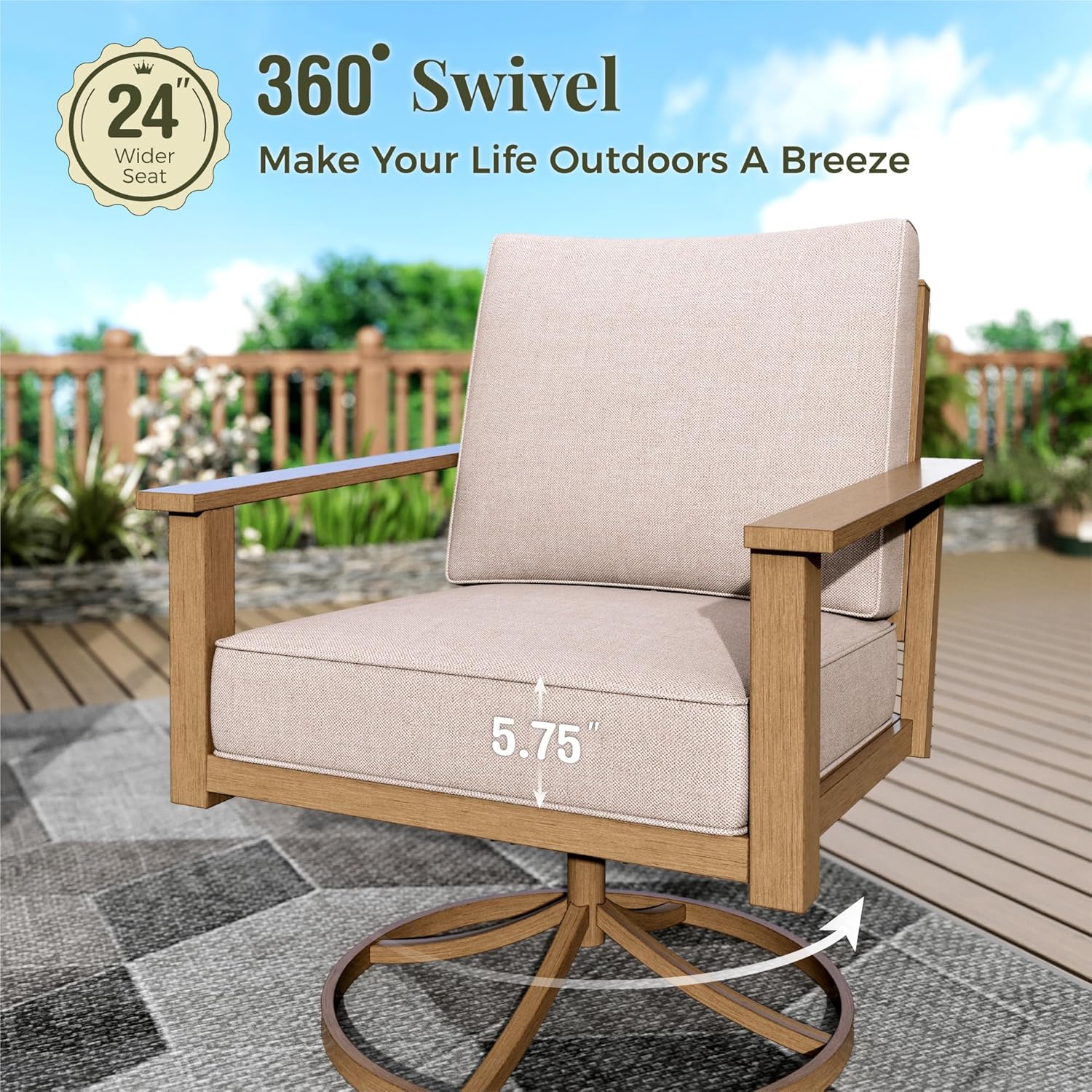 5-Piece Patio Outdoor Conversation Furniture Set