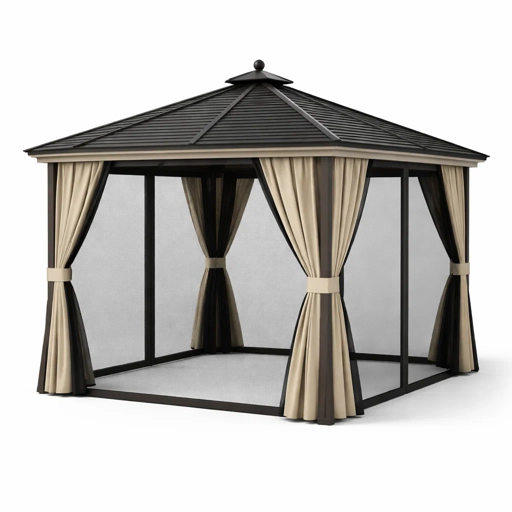 Black Screen House Gazebo-CasanovaSpace