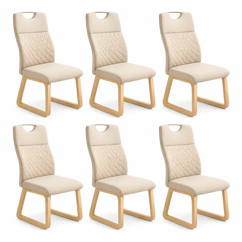 Upholstered Dining Chair Set with Wood Frame-urbinoo