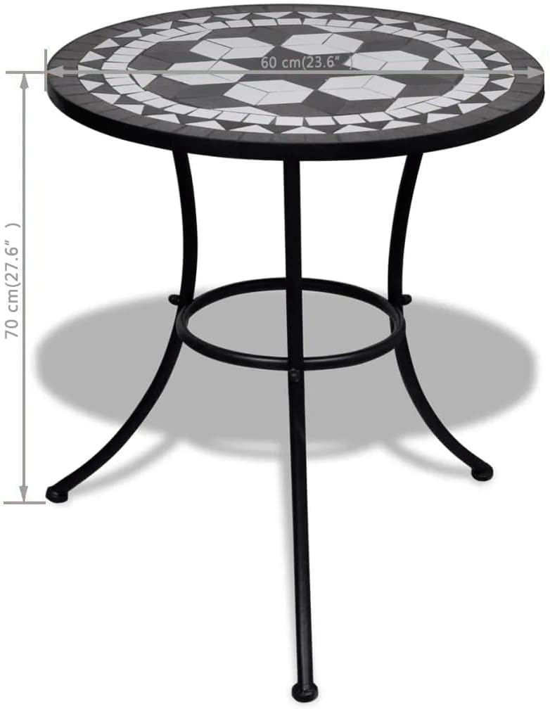 Bistro Table Black and White