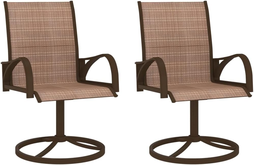 Patio Swivel Chairs 2 pcs