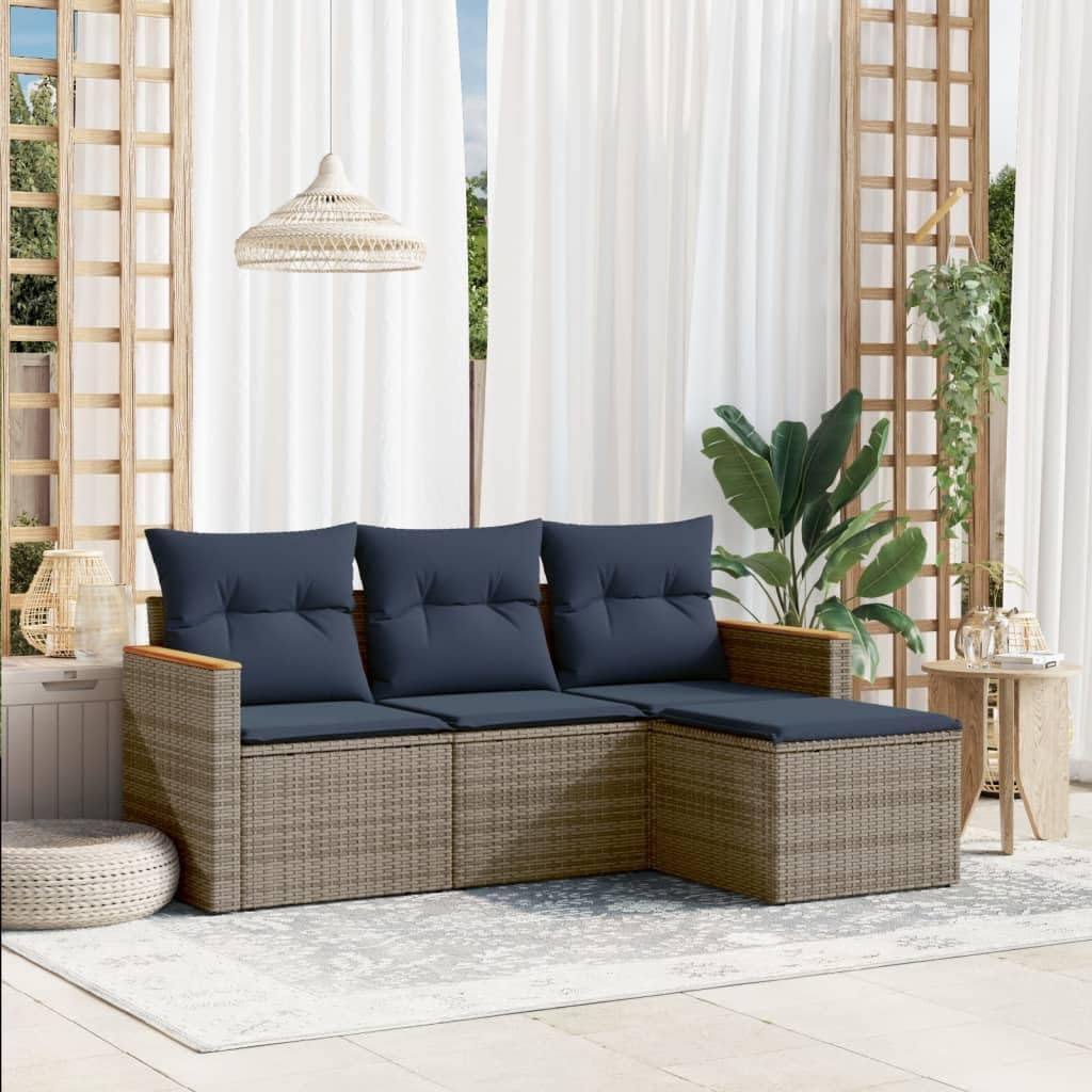 4 Piece Patio Sofa Set 