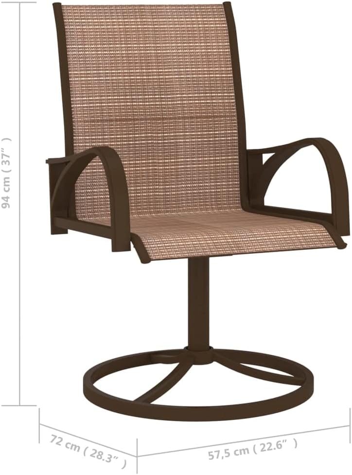 Patio Swivel Chairs 2 pcs