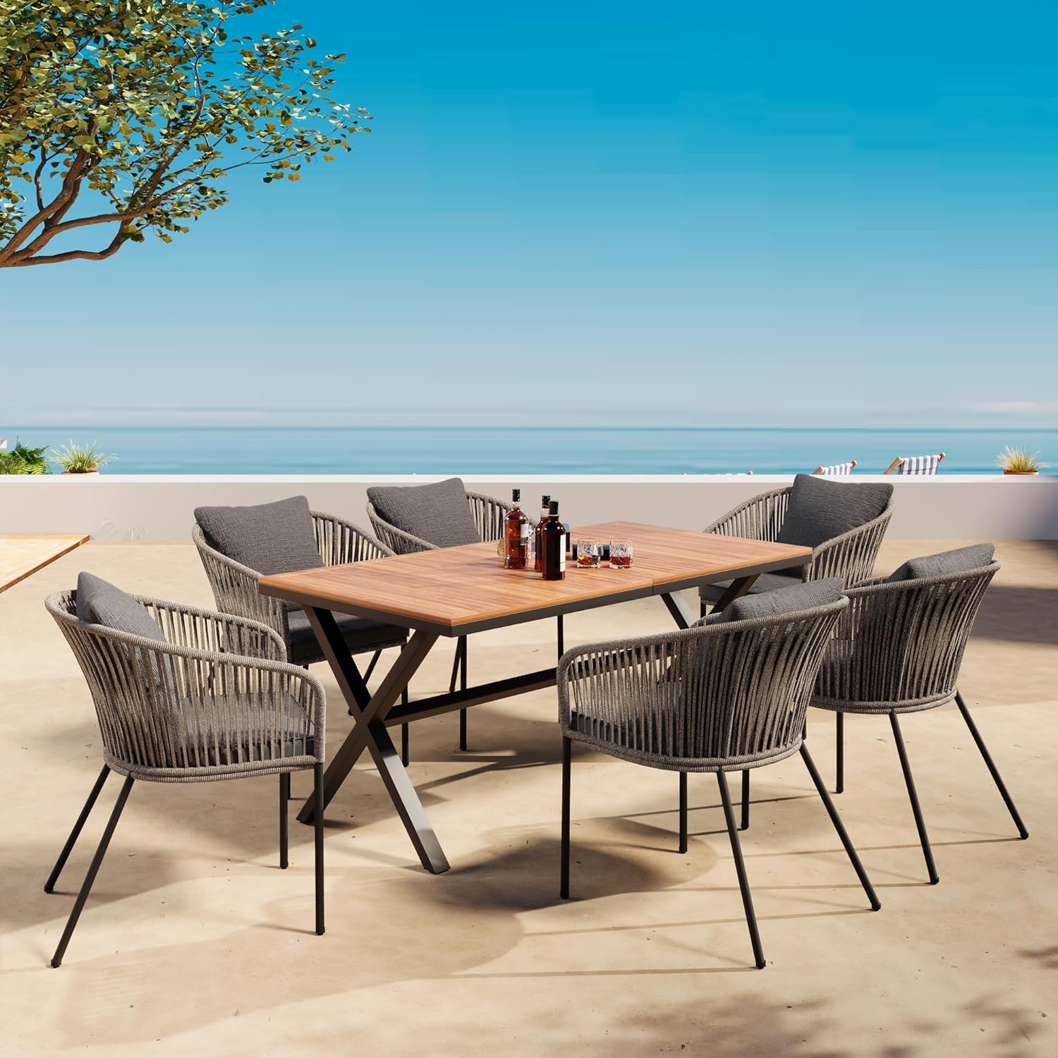 7 Pieces Patio Dining Set