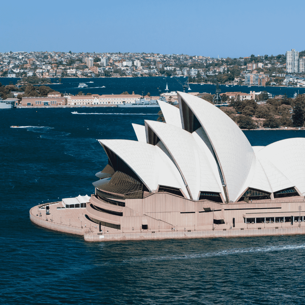 Australia eSIM – Sydney Opera House waterfront view, travel eSIM for Australia
