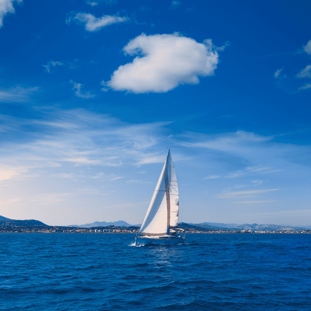 Spain eSIM – Sailing on the Mediterranean Sea with Spanish coastline, travel eSIM for Spain
