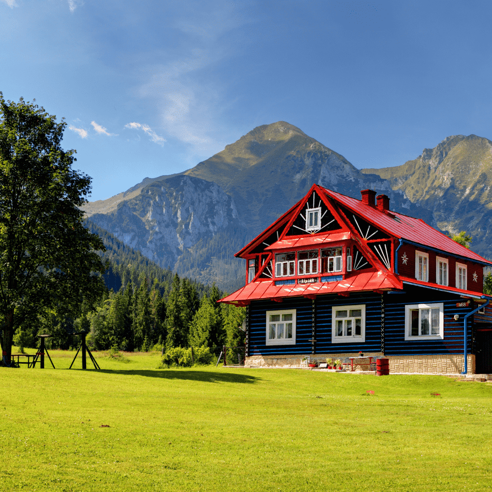 Switzerland eSIM – mountain chalet and alpine scenery, travel eSIM for Switzerland
