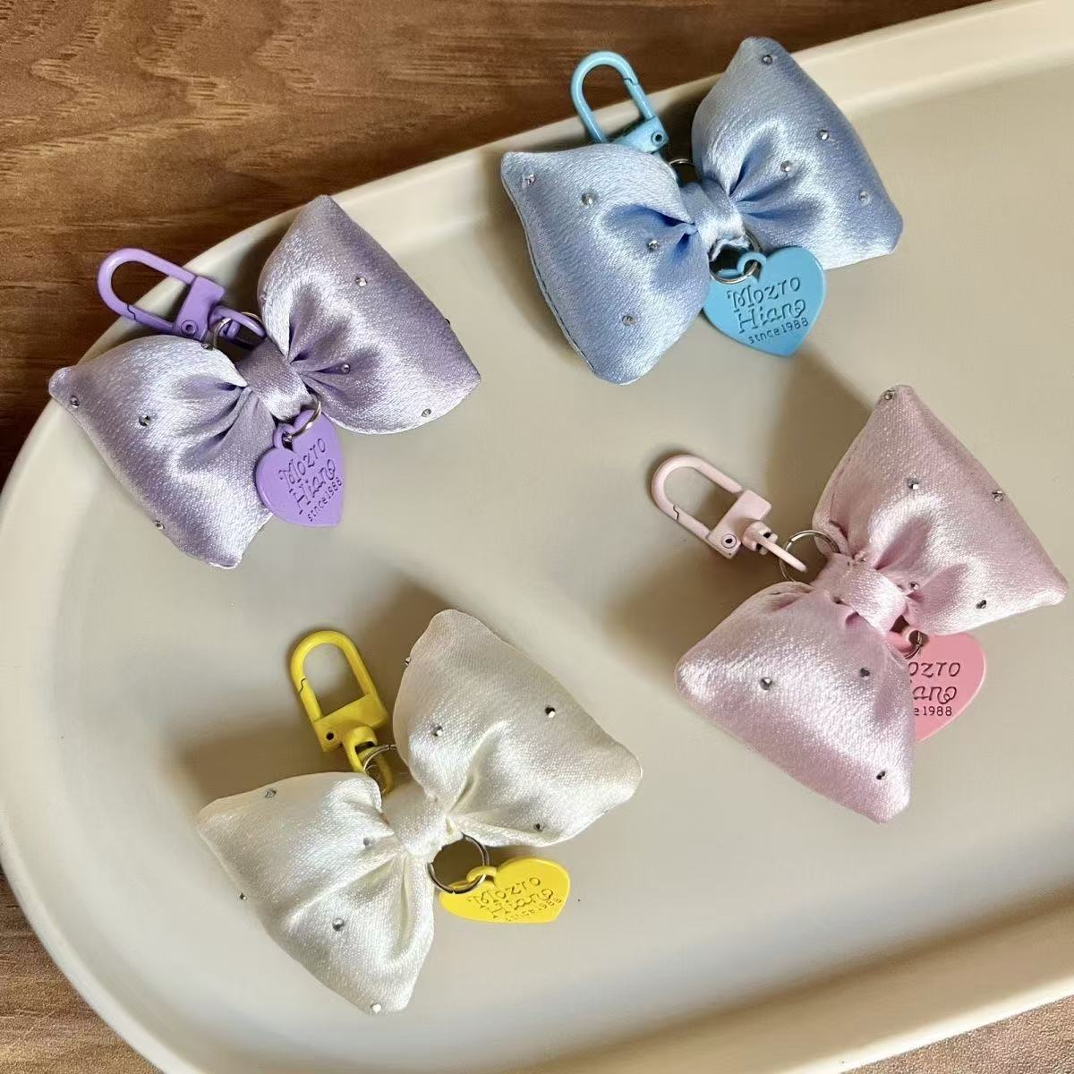 Satin Bow Rhinestone Pendant