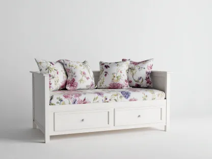 Sofás cama madera con cajones 195x90x85 cm - blanco - estilo clásico funcional-Cozymyhaus
