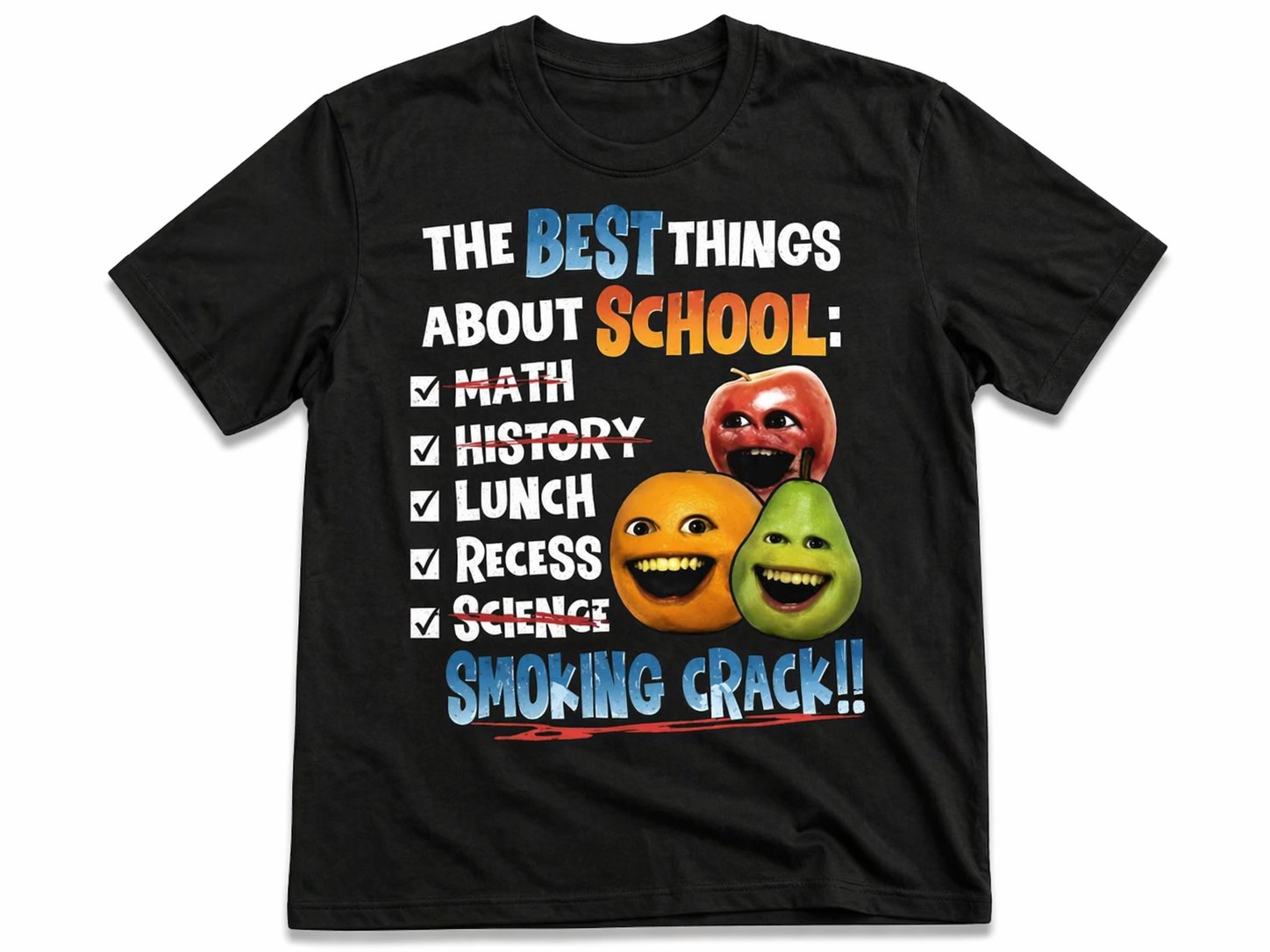 Funny School Meme Graphic Men's T-Shirt – The Best Things About School Vintage Casual Statement Tee