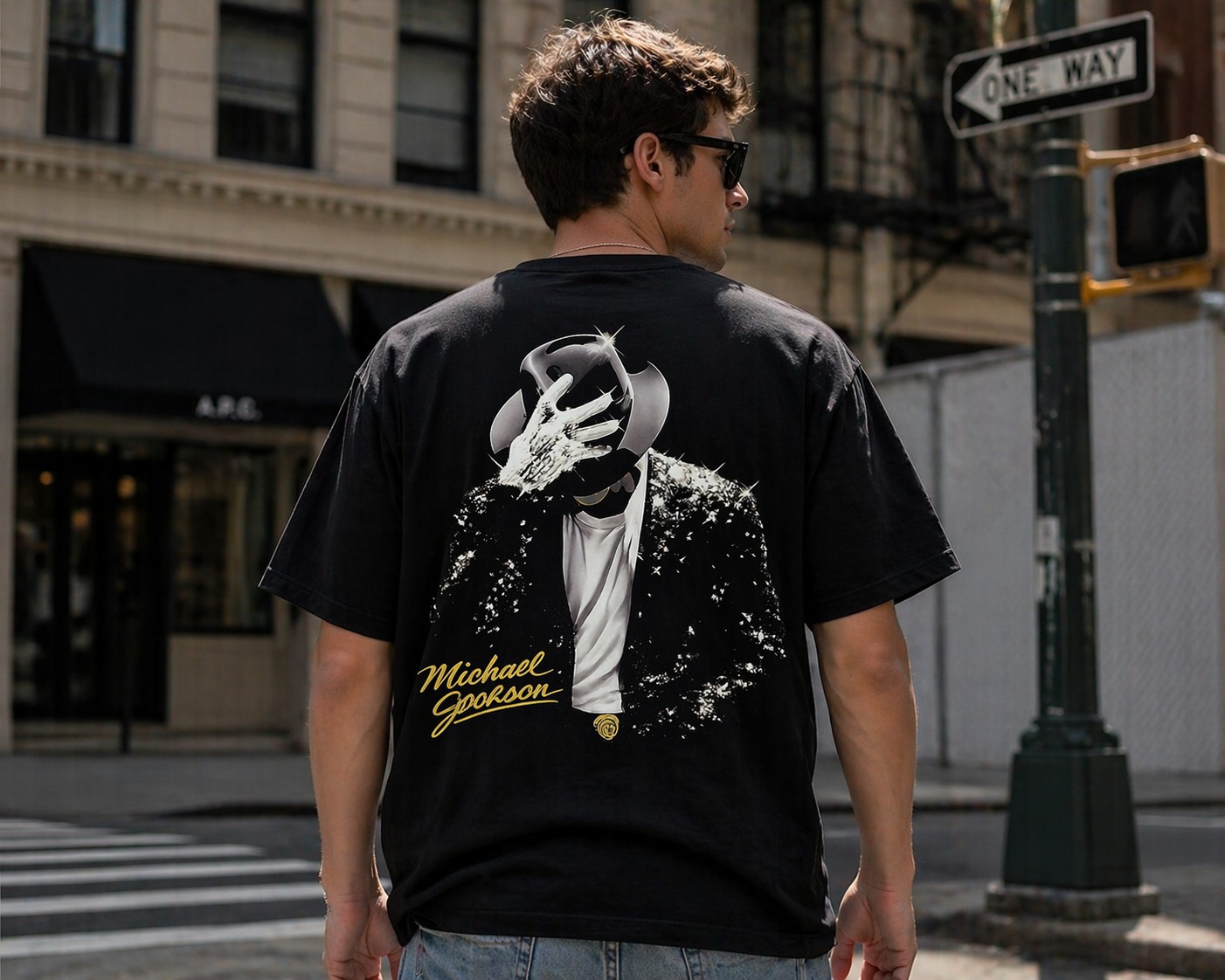 Vintage Pop Icon Graphic Men's T-Shirt – Retro Music Legend Streetwear Oversized Casual Tee