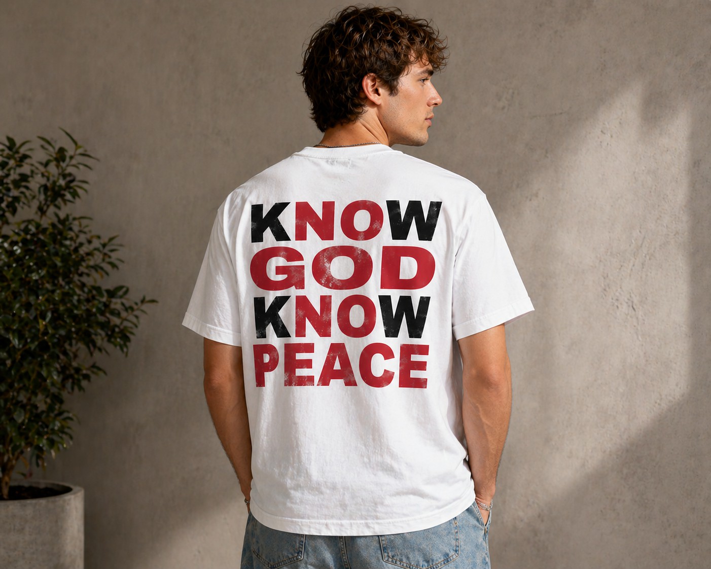 Know God Know Peace Vintage Christian Graphic Tee – Inspirational Faith Unisex T-Shirt