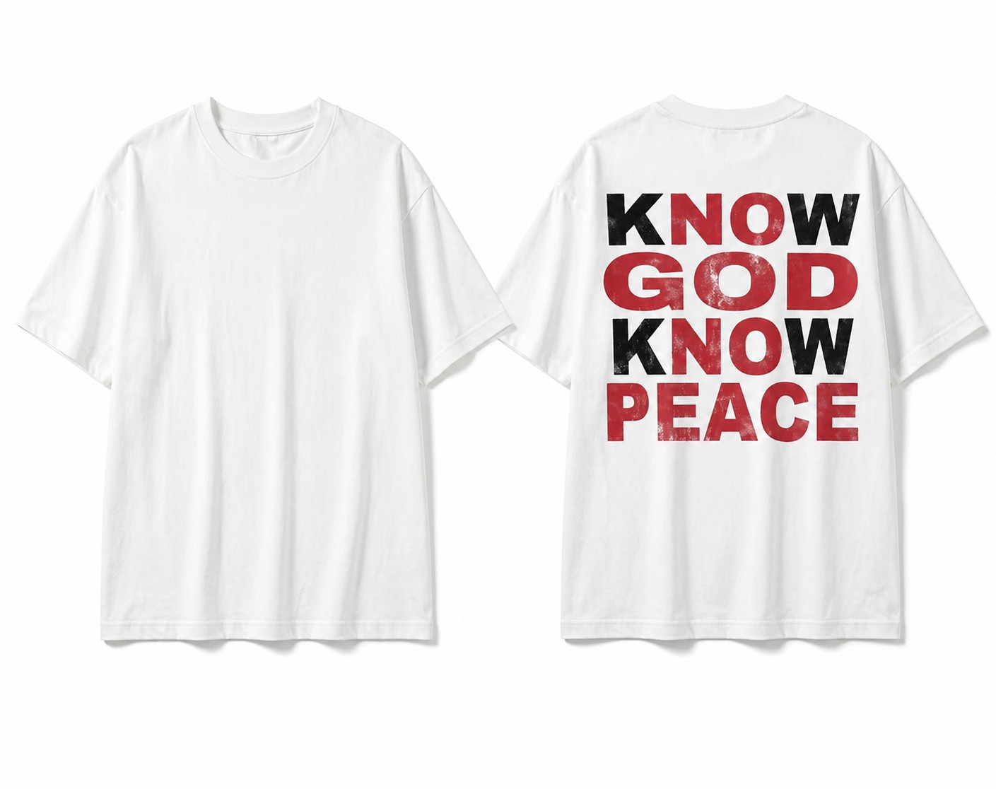Know God Know Peace Vintage Christian Graphic Tee – Inspirational Faith Unisex T-Shirt