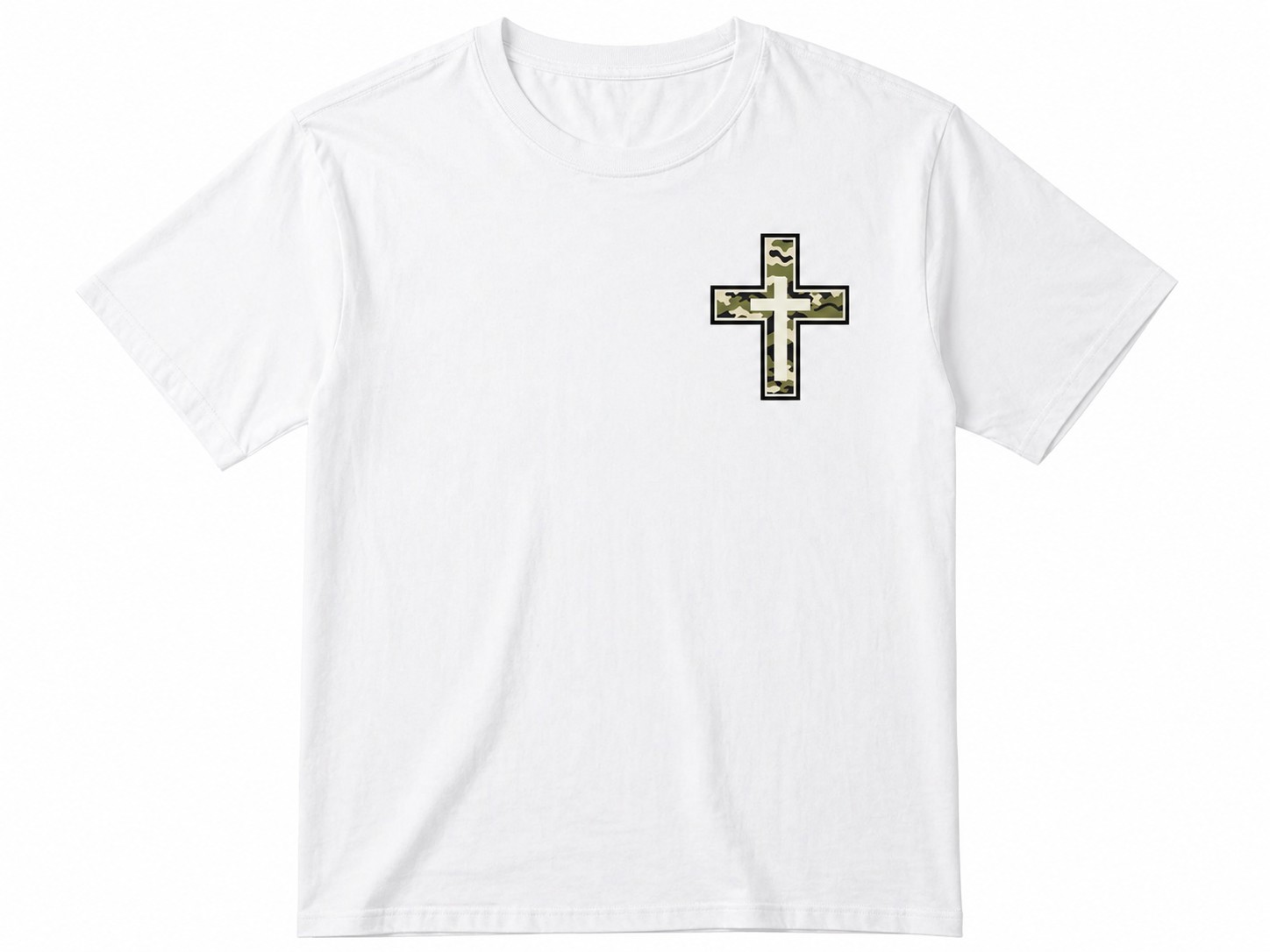 Faith Outdoors Cross Graphic T-Shirt – Hunting Fishing Christian Tee