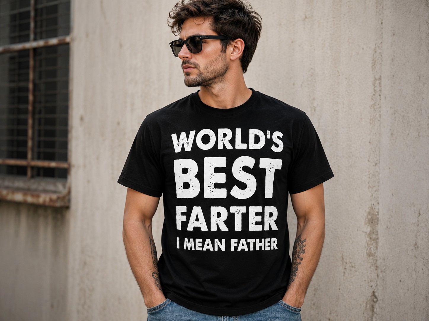 World’s Best Farter I Mean Father Funny Dad T-Shirt | Graphic Father Tee