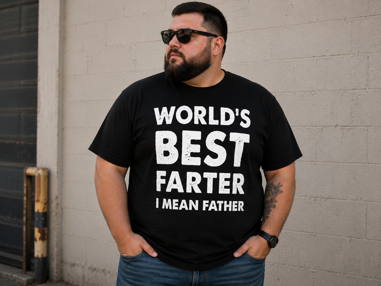 World’s Best Farter I Mean Father Funny Dad T-Shirt | Graphic Father Tee