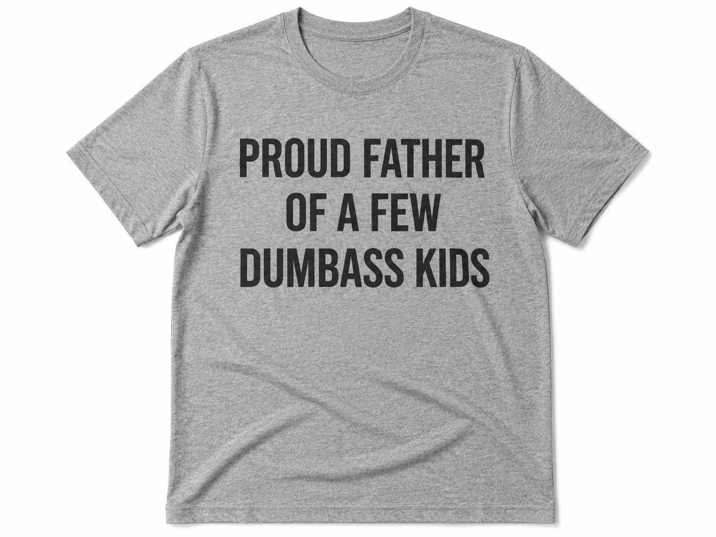 Proud Father of a Few Dumbass Kids Funny Dad T-Shirt | Sarcastic Father Tee