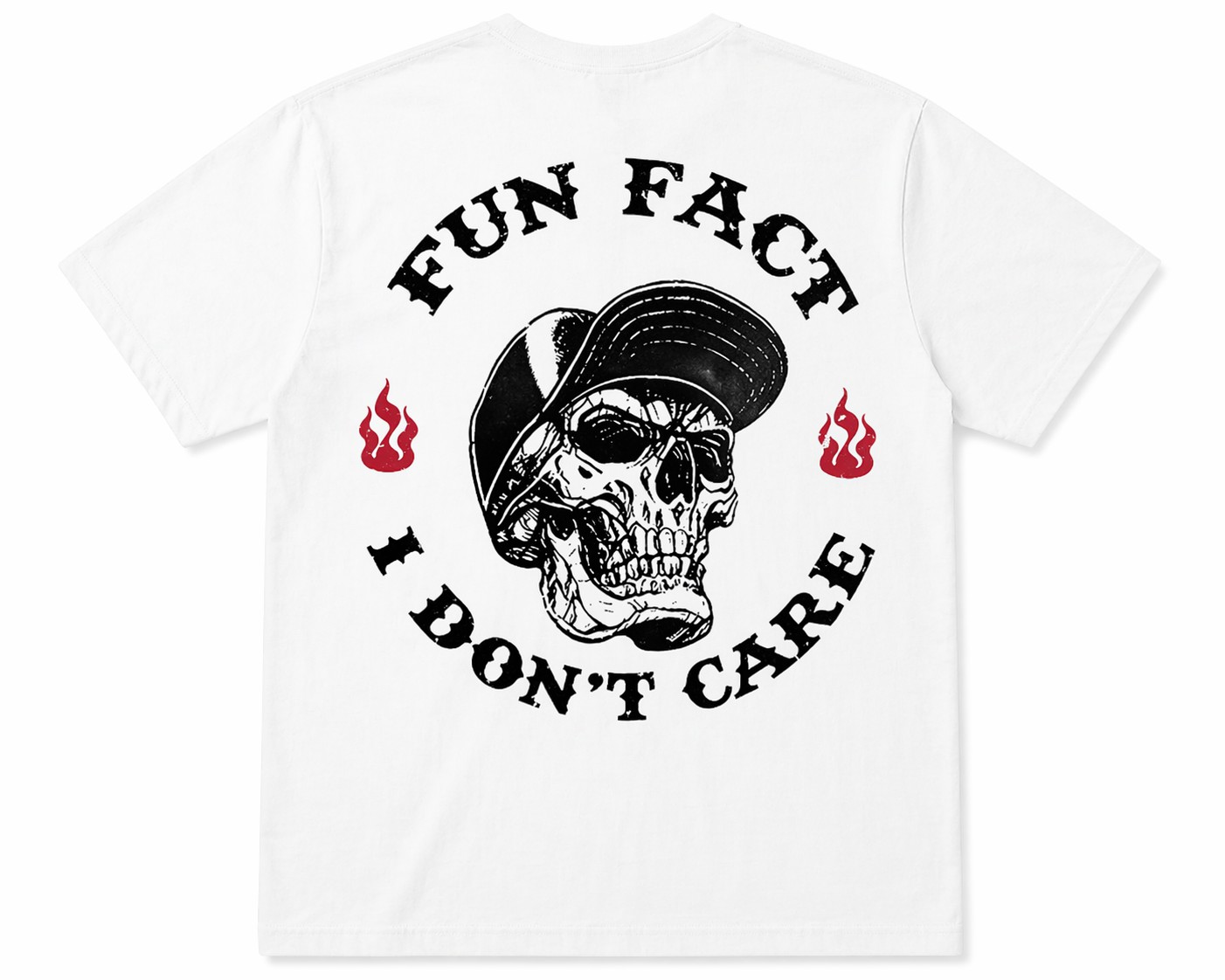 Funny Skull Graphic Men's T-Shirt – Fun Fact I Don’t Care Vintage Casual Streetwear Tee