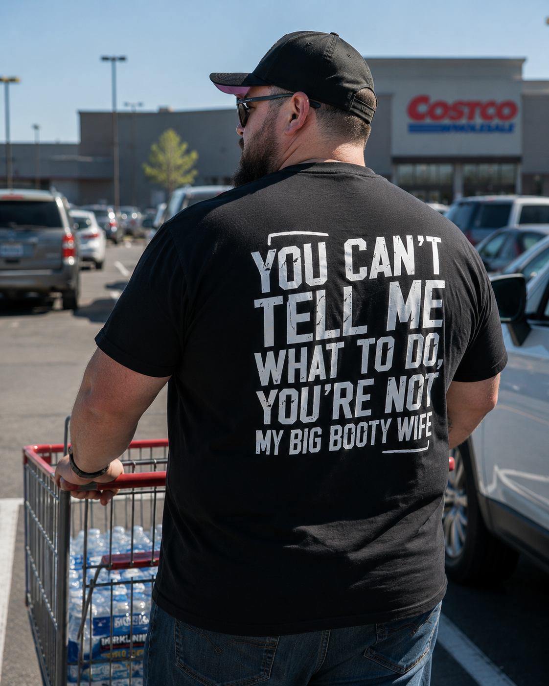 "You Can't Tell Me What To Do, You're Not My Big Booty Wife" Funny Graphic T-Shirt