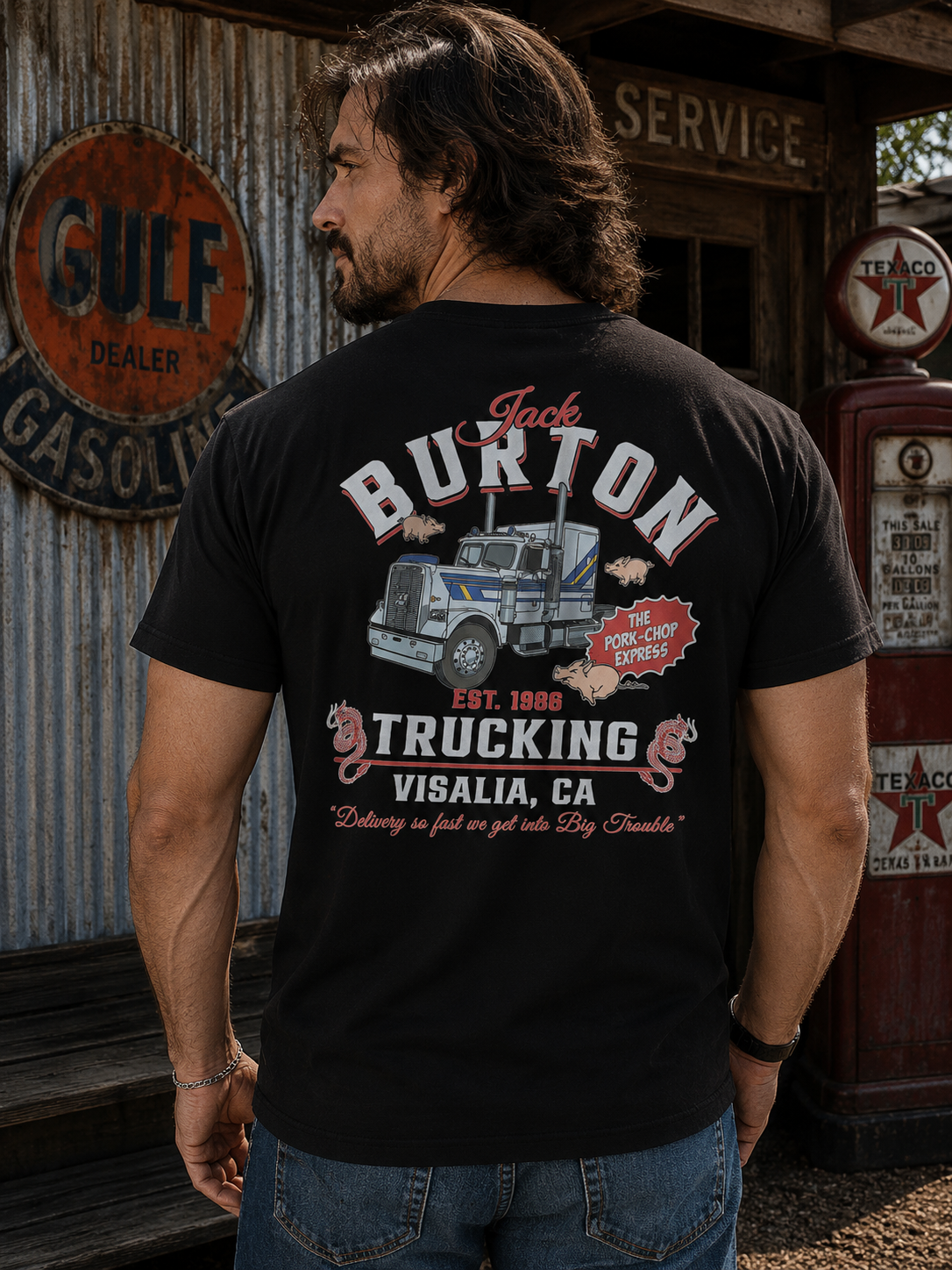 Freedom Highway Graphic Tee – Vintage Semi Truck T-Shirt