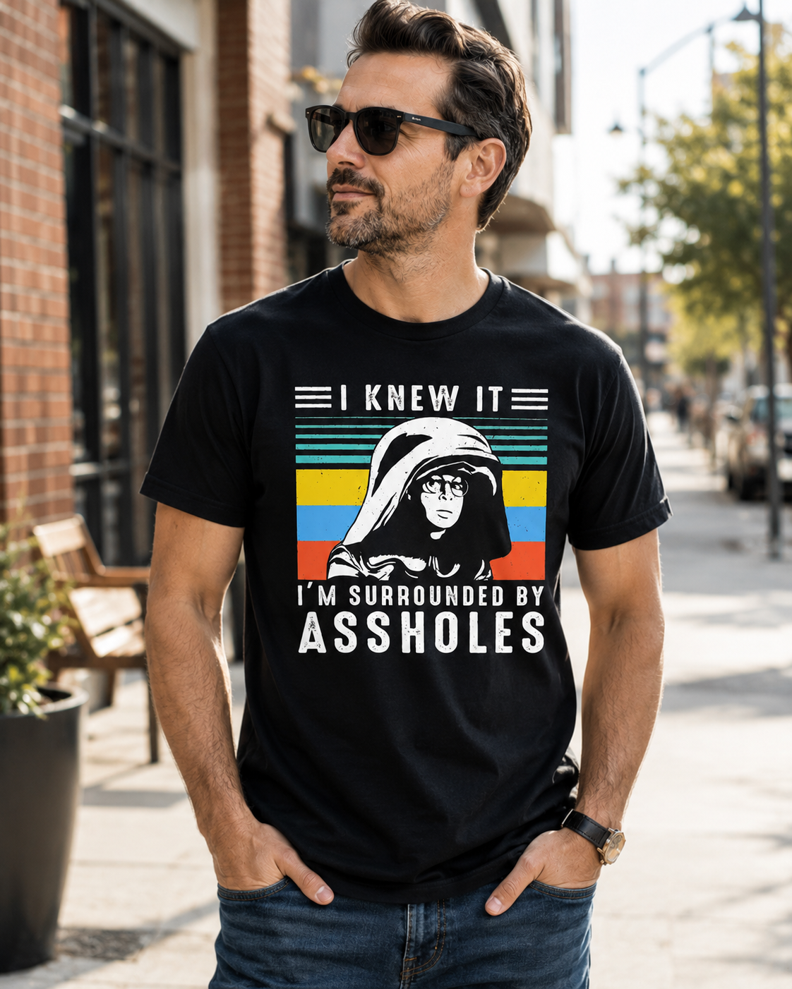 I Knew It Vintage Sci-Fi Humor Graphic T-Shirt – Retro Movie Parody Tee