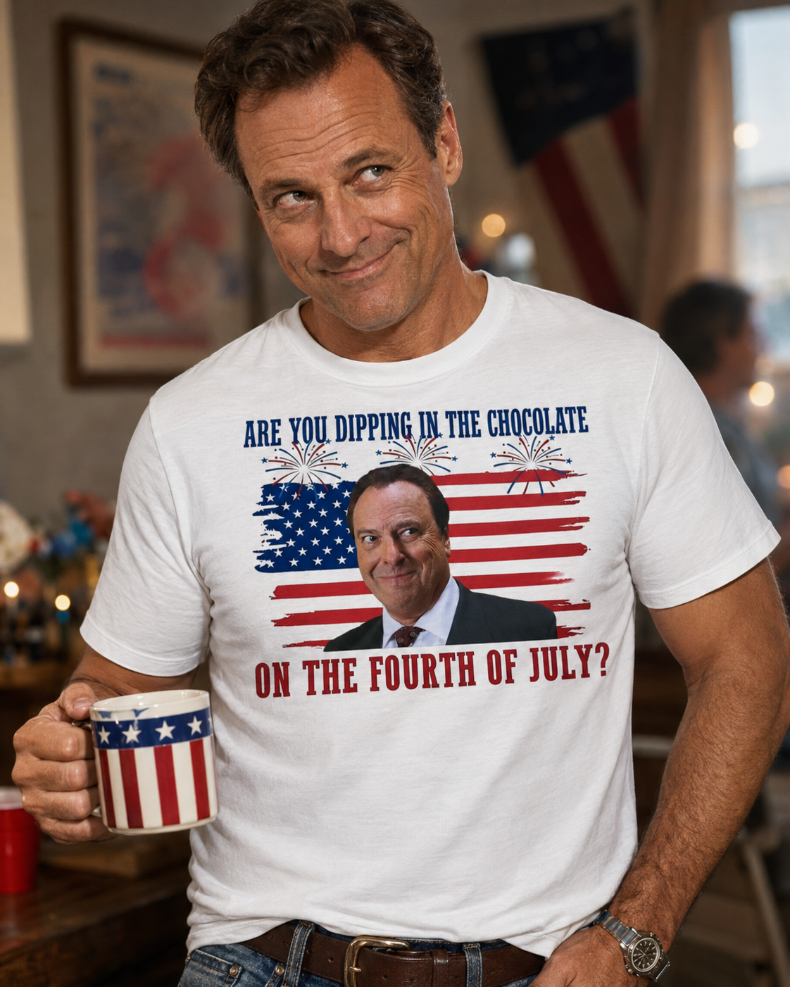 Funny Patriotic Meme Graphic Tee – July 4th Americana Statement T-Shirt