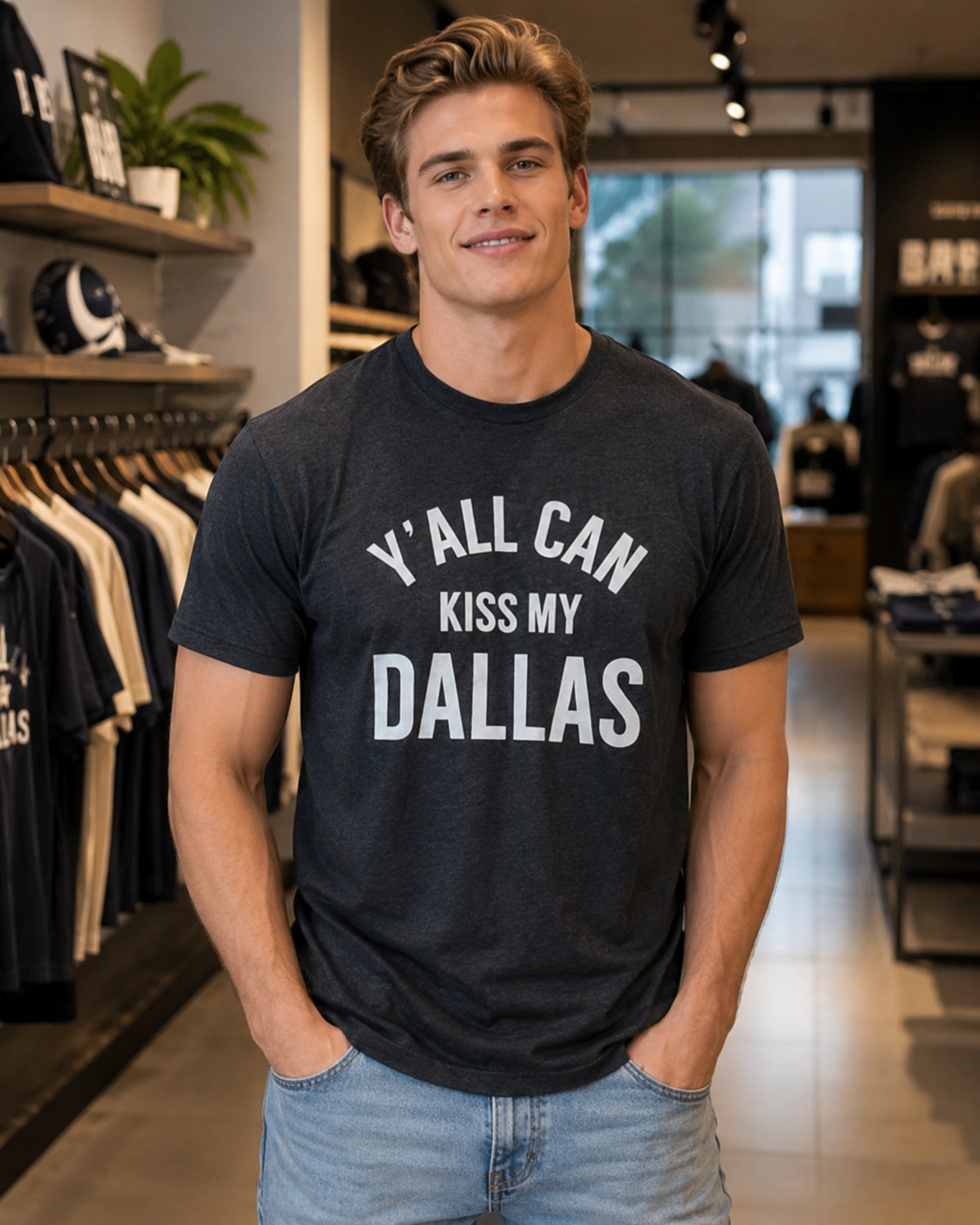 Nordic No.9 Dallas Attitude Graphic Tee – Football Striker Fan T-Shirt