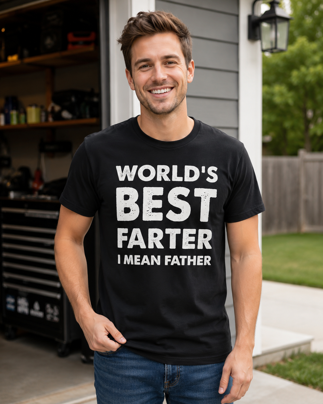 World’s Best Farter Funny Dad Graphic Tee – Hilarious Father’s Day Gift T-Shirt