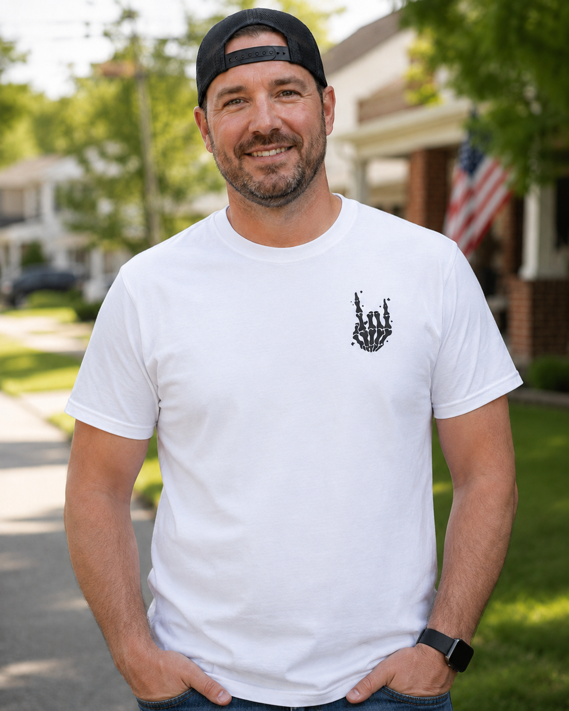 Funny Dad Skeleton Graphic Tee – “Always Came Back With The Milk” Father Humor T-Shirt