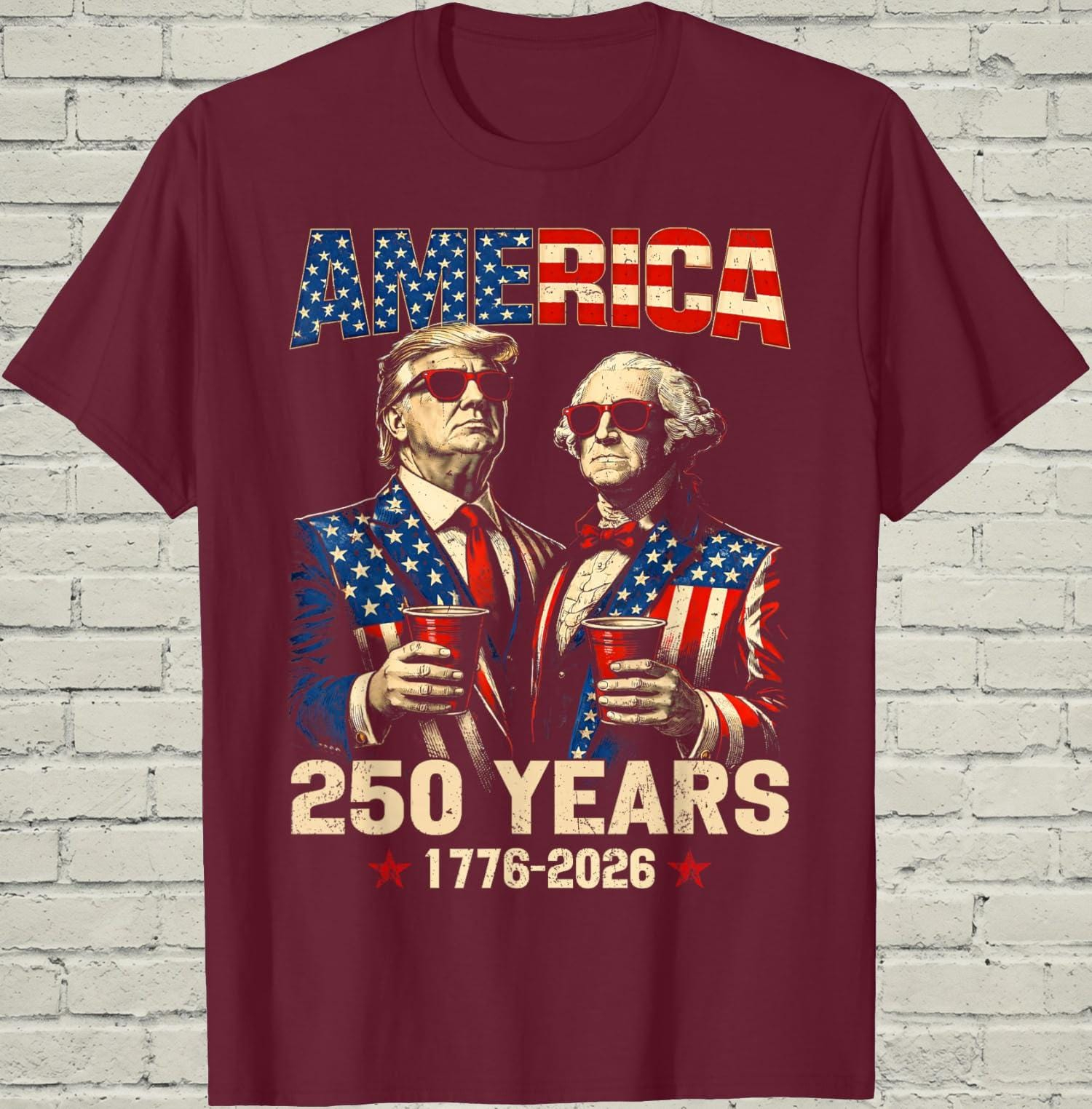 America 250 Years Patriotic Graphic T-Shirt – 1776–2026 Independence Anniversary Tee