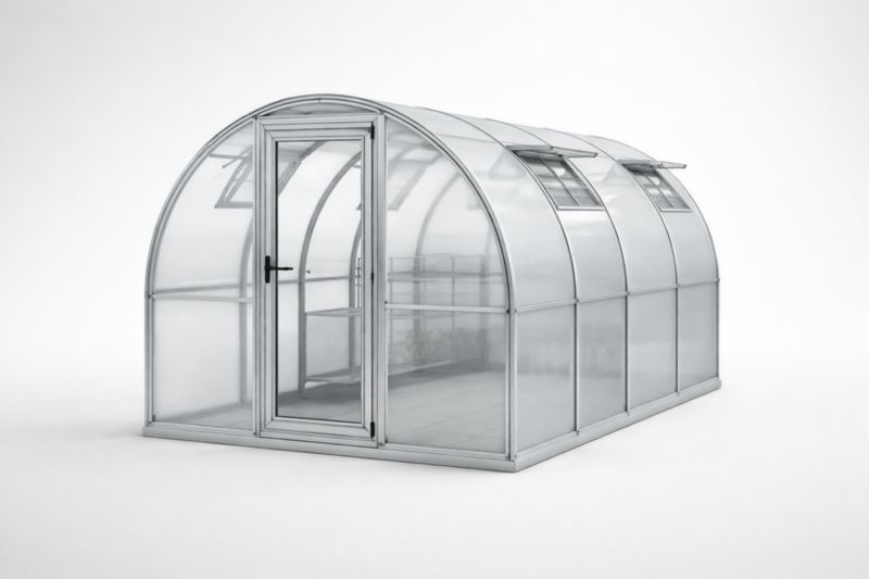 Serre de Jardin Tunnel en Aluminium et Polycarbonate 300x200x200 cm