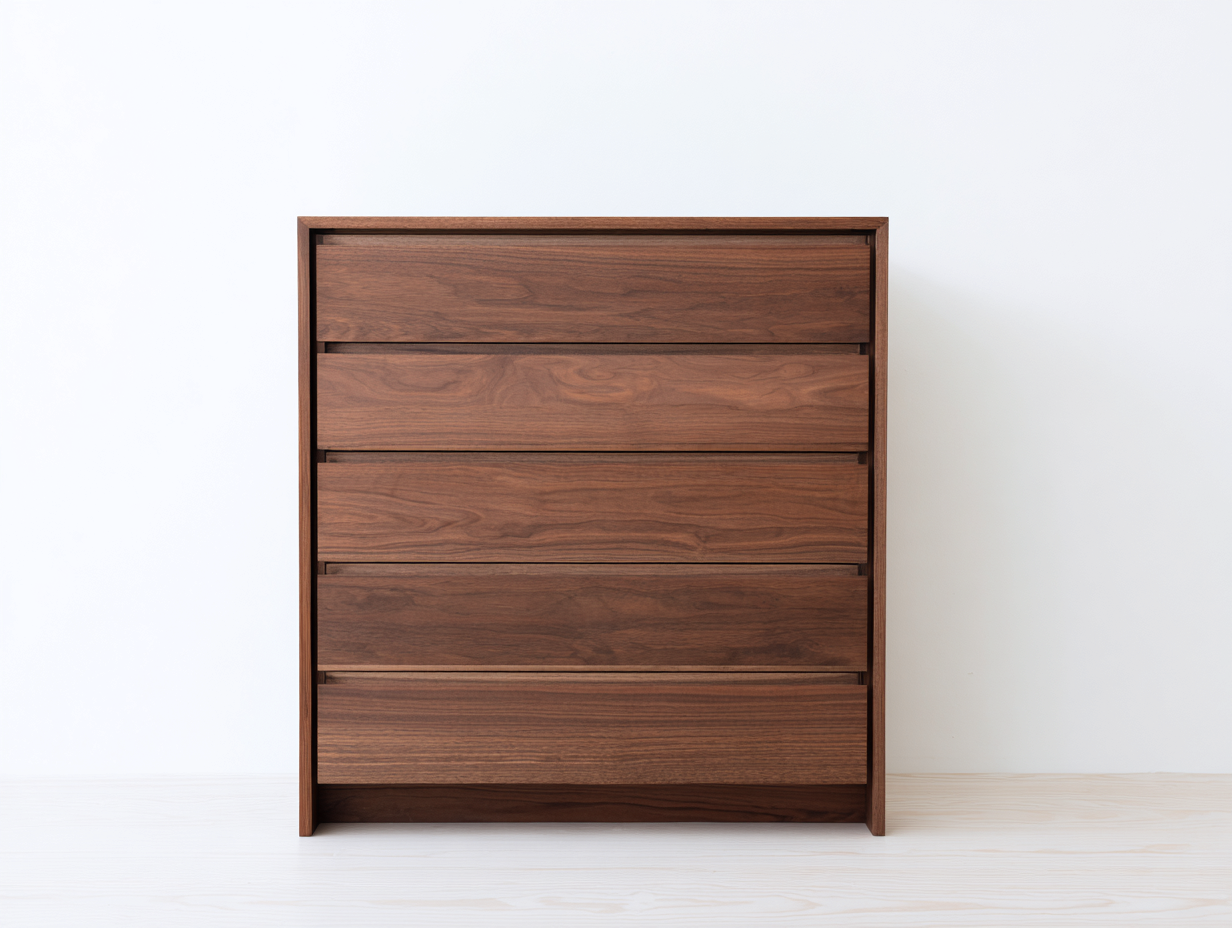 Kommode mit Schubladen-Holz 98x45x96 cm-Braun-Minimalistischer Stil-Casagohub