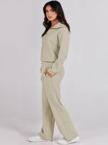 2024 Fall Trendy Outfits Oversized Two Piece Sweatsuit
