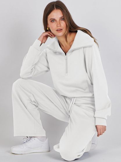 2024 Fall Trendy Outfits Oversized Two Piece Sweatsuit
