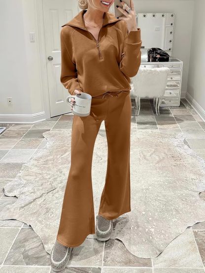 2024 Fall Trendy Outfits Oversized Two Piece Sweatsuit
