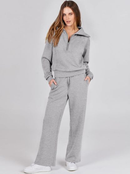 2024 Fall Trendy Outfits Oversized Two Piece Sweatsuit