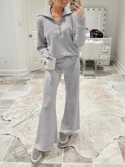 2024 Fall Trendy Outfits Oversized Two Piece Sweatsuit